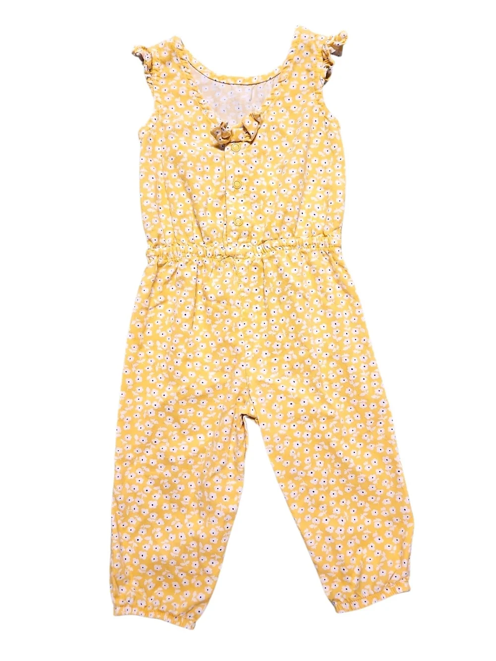 Carter's Toddler Yellow Floral Girls' Jumpsuit Size 12 Months